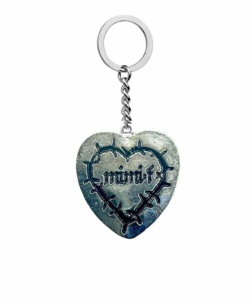 Mimi Heart Dikenli Kalp Metal Anahtarlık veya Çanta Süsü