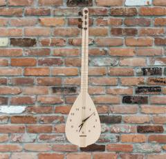 Bağlama Saz Duvar Saati Beyaz