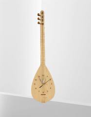 Bağlama Saz Duvar Saati Ahşap Rengi