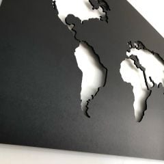 World Map Dekoratif  Set LED Işıklı Tablo