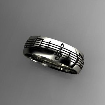 925 Ayar Gümüş Yüzük Nota Gümüş 9