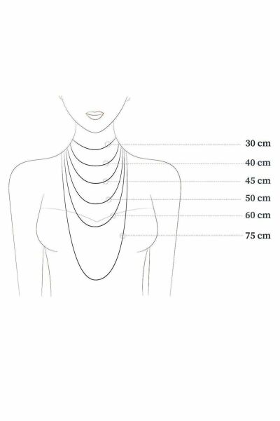 Gotik Siyah Kalp Kadın Kolye Antik Gümüş Kaplama 60 cm Zincir