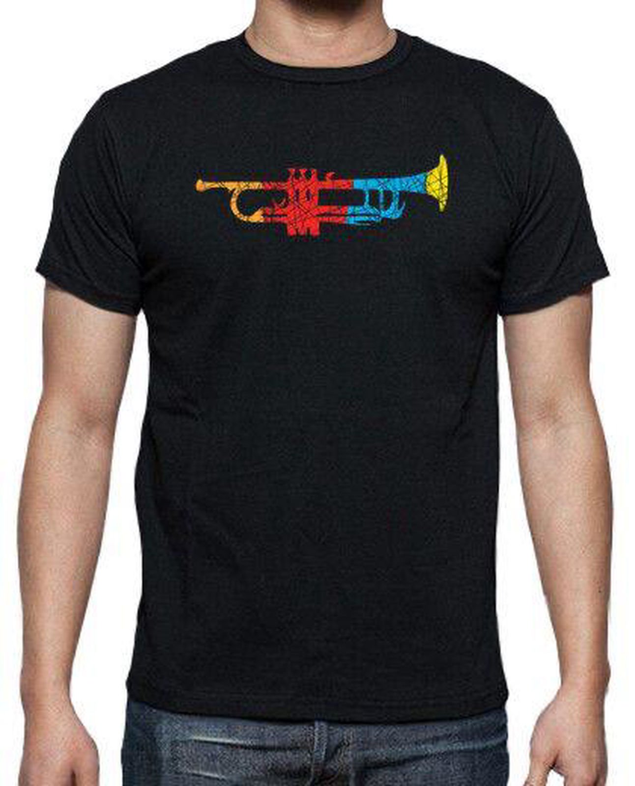 Renkli Trompet Unisex Tshirt