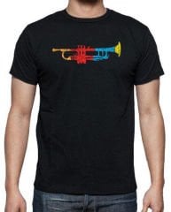 Renkli Trompet Unisex Tshirt