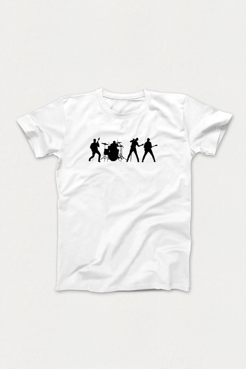 Konser Tshirt Beyaz Unisex L