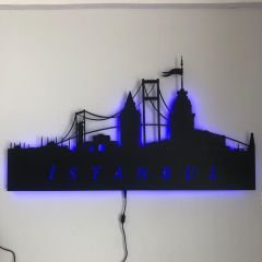 İstanbul Dekoratif  LED Işıklı Tablo