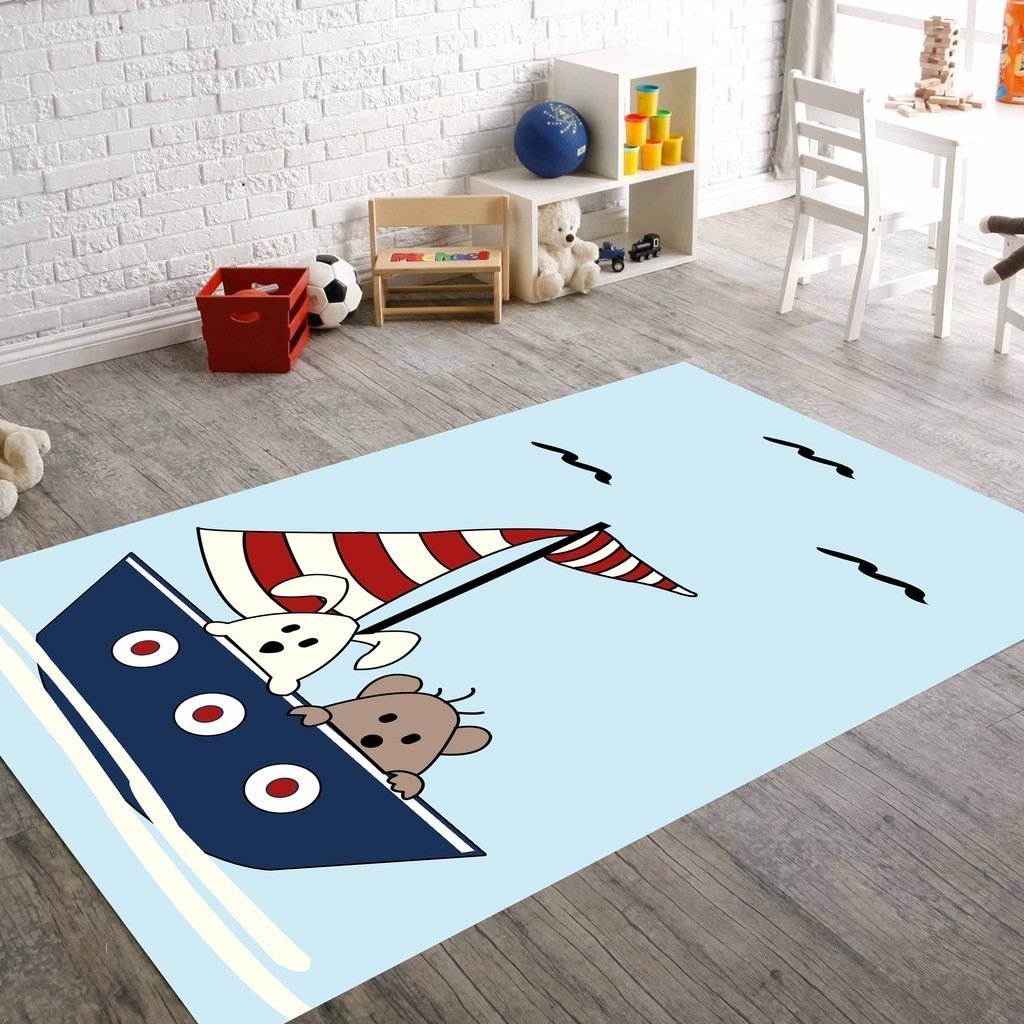 Sevimli Dostlar Teknede Çocuk Halısı
