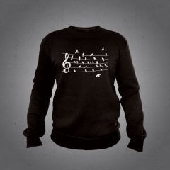 Nota Kuş Sweatshirt Siyah Unisex