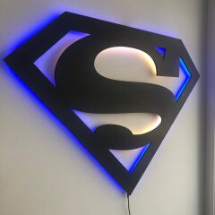 Süperman Dekoratif Set LED Işıklı Tablo