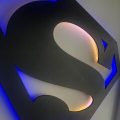 Süperman Dekoratif Set LED Işıklı Tablo