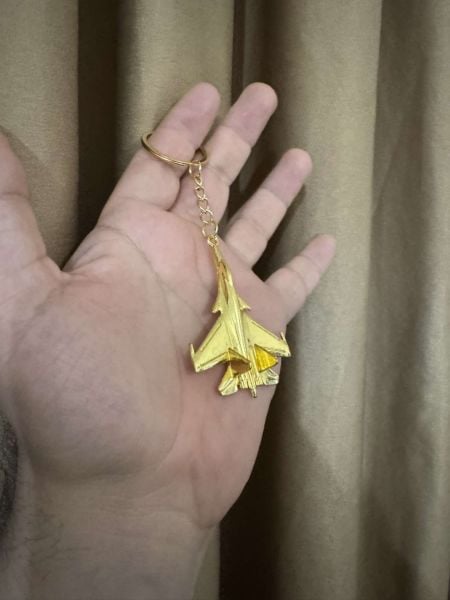 Savaş Uçağı Uçak Hostes Pilot Gold Altın Metal Anahtarlık