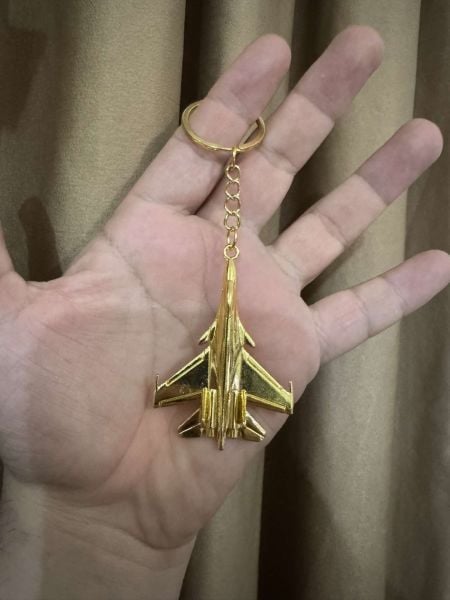 Savaş Uçağı Uçak Hostes Pilot Gold Altın Metal Anahtarlık