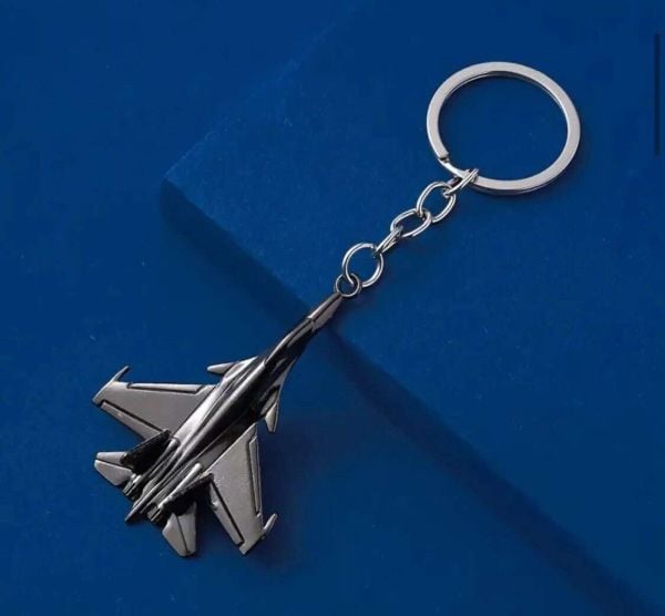 F16 Savaş Uçağı Uçak Hostes Pilot Siyah Metal Anahtarlık