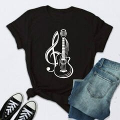 Sol Anahtar  Gitar Unisex Tshirt