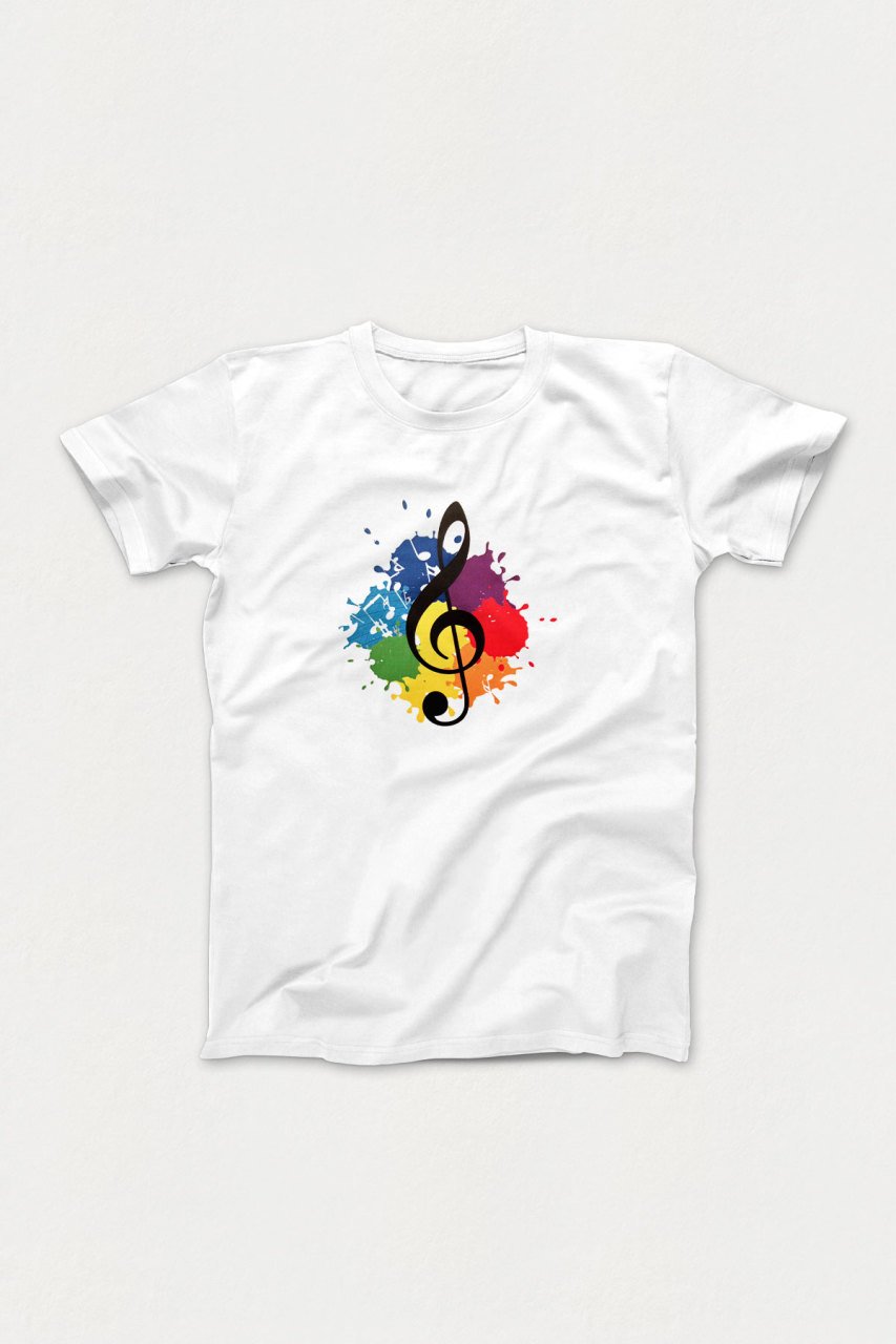 Sol Anahtar Renkli Beyaz Unisex L