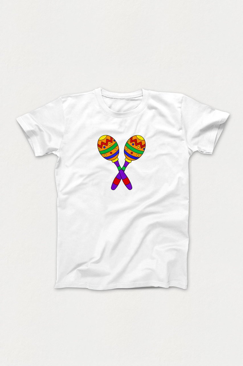 Marakas Beyaz Tshirt Unisex L