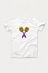 Marakas Beyaz Tshirt Unisex L