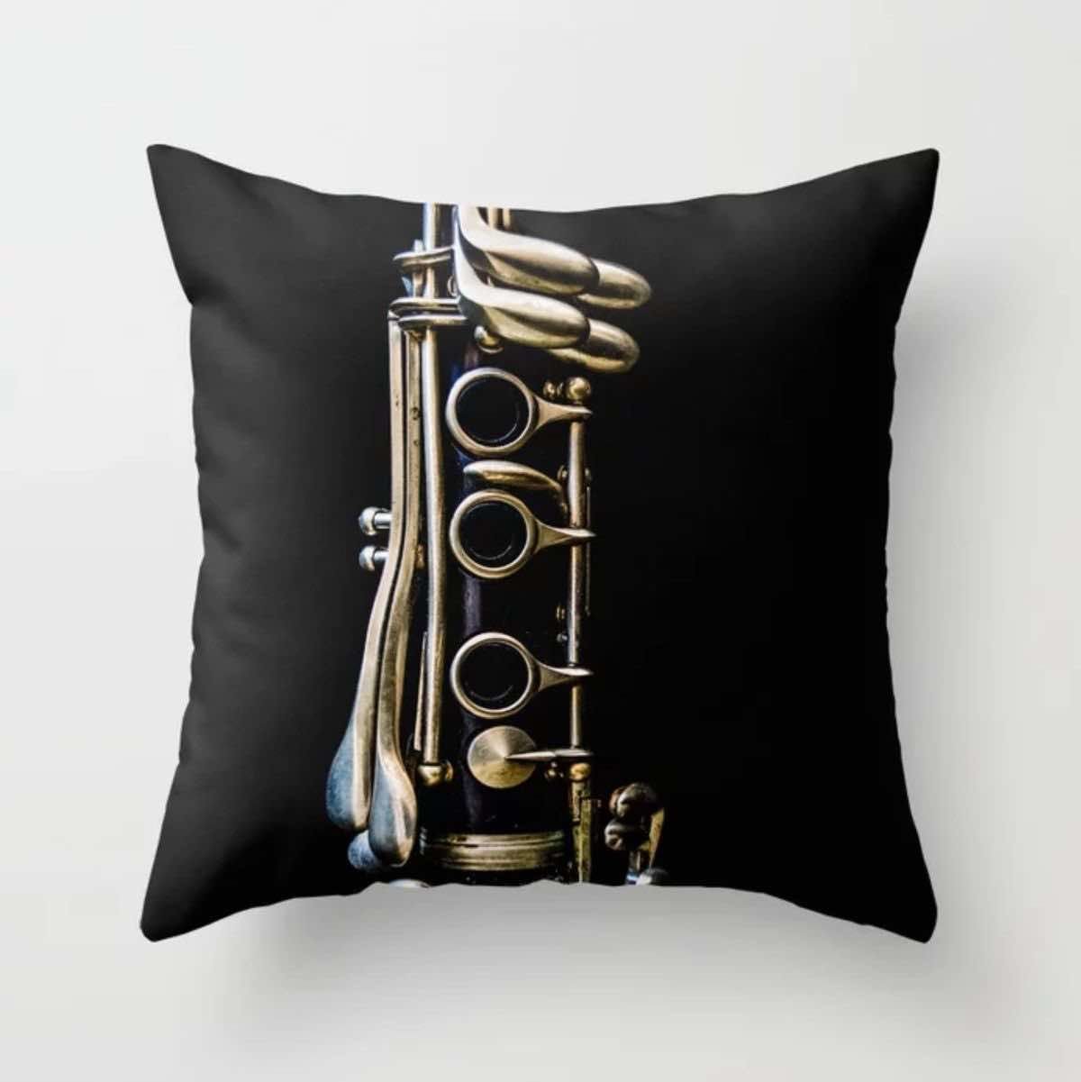 Klarnet Clarinet Yastık Kılıfı Kırlent