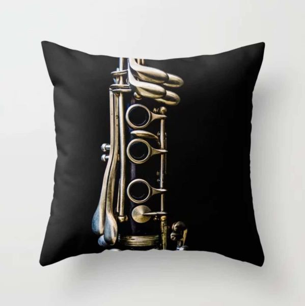 Klarnet Clarinet Yastık Kılıfı Kırlent