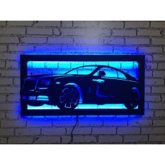 Rolls Royce Dekoratif LED Işıklı Tablo