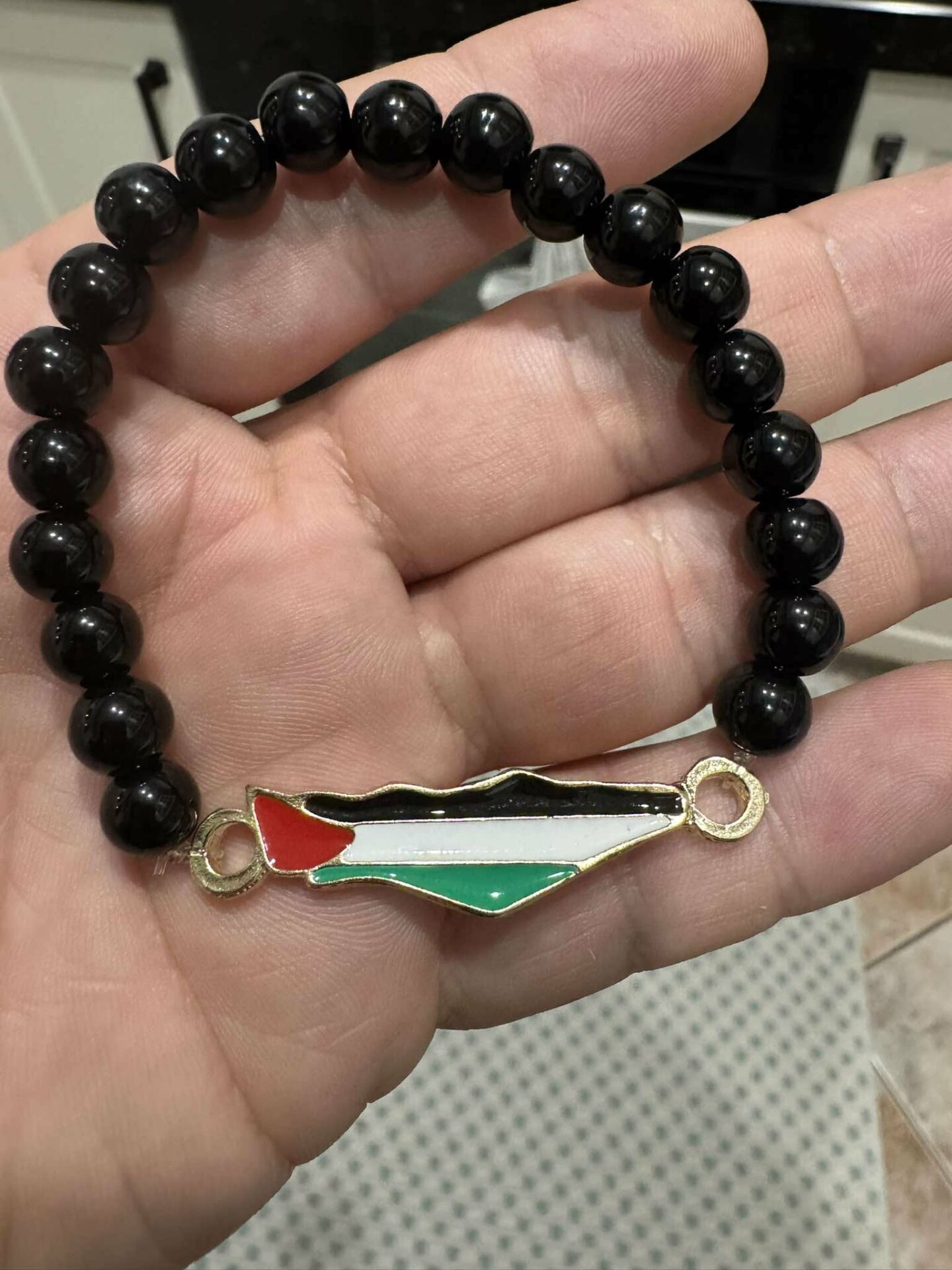 Filistin Haritası ( Kudüs Palestine ) Metal Bileklik Her Bileğe Göre Ayarlanabilir