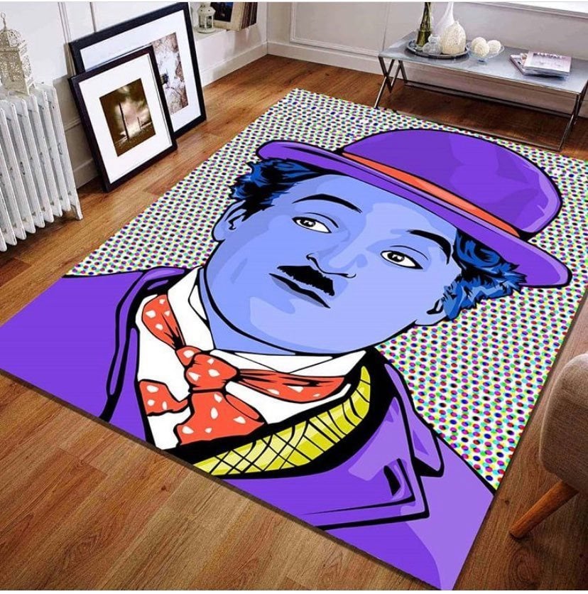 Charlie Chaplin Sanatsal Halı 100x150