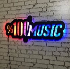 %100 MUSIC Duvar Dekoru