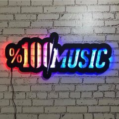 %100 MUSIC Duvar Dekoru