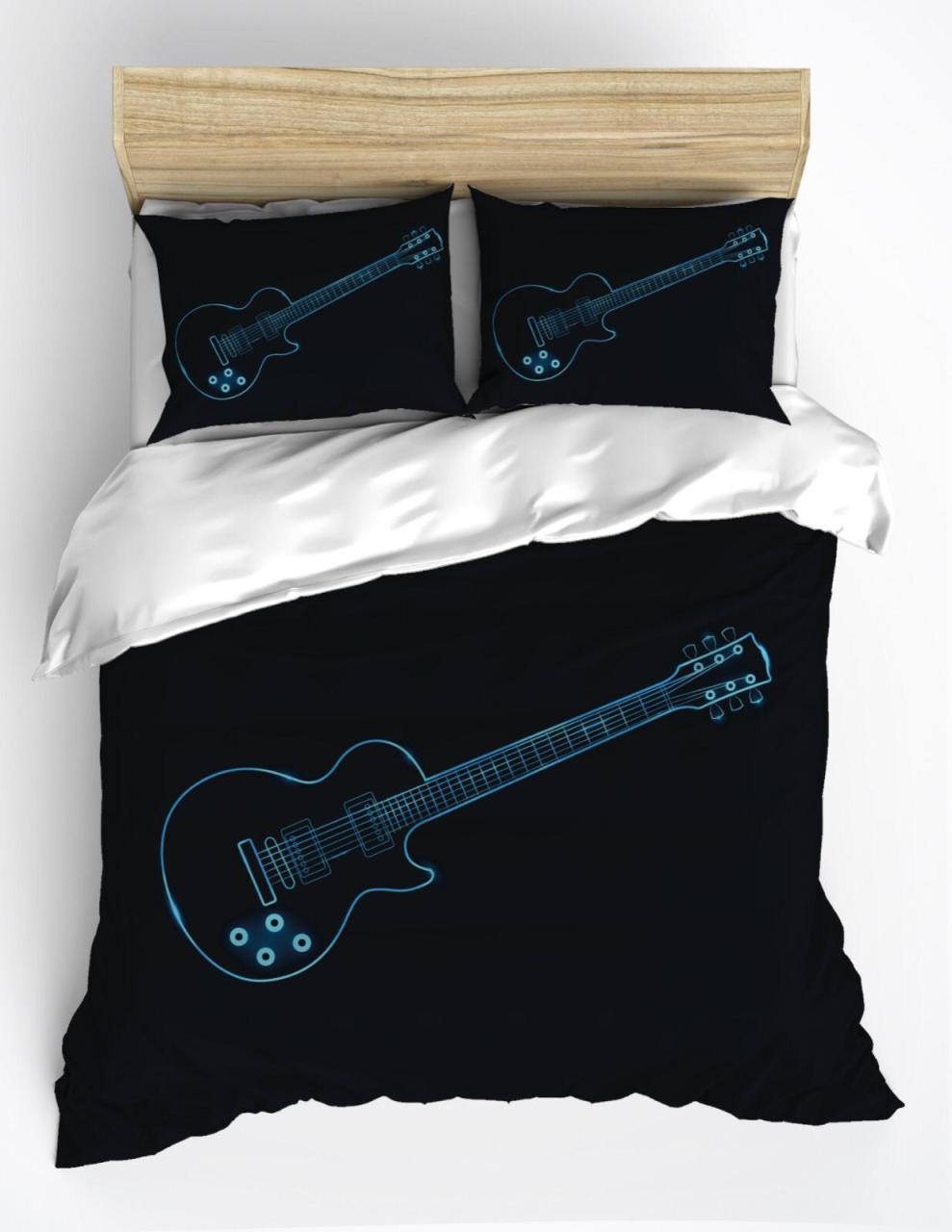 Gitar Yatak Örtüsü Tek Kişilik