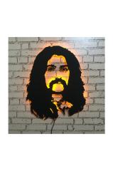 Barış Manço Duvar Dekoru Işıklı 50x50cm