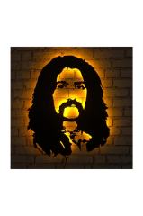 Barış Manço Duvar Dekoru Işıklı 50x50cm