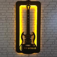 Bas Gitar Duvar Dekoru Işıklı 50x100cm