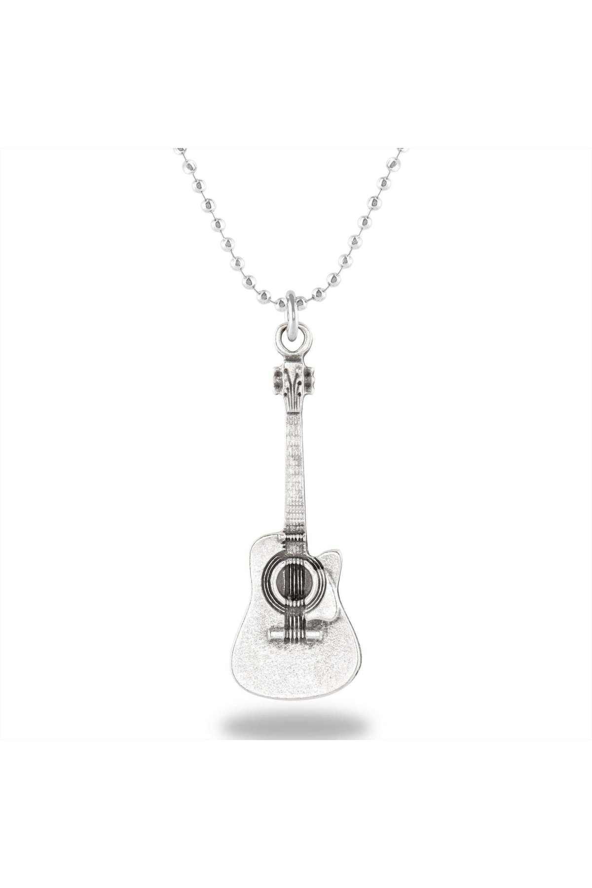 925 Ayar Gümüş Kaplama Klasik Gitar Kolye