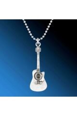 925 Ayar Gümüş Kaplama Klasik Gitar Kolye