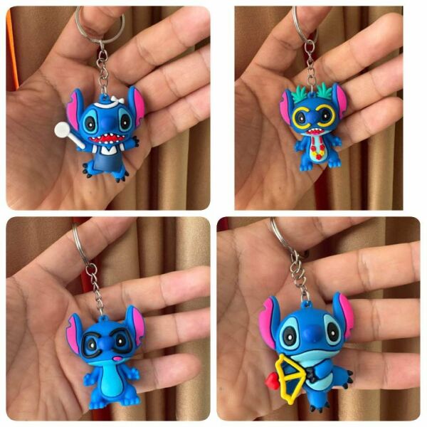 Stitch Çizgi Film Anahtarlık Çanta Cüzdan Süsü 4cm
