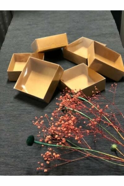 Hediyelik Kutu Kraft  ( 1 Adet) 8cmx8cmx3cm