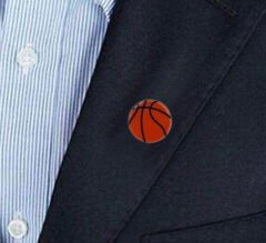 Basketbol Topu Yaka İğnesi Rozet