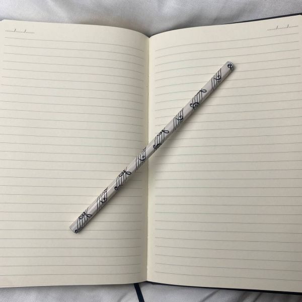 Piyano Sol Anahtarı Nota Müzik Desenli Kalem Silgi Set