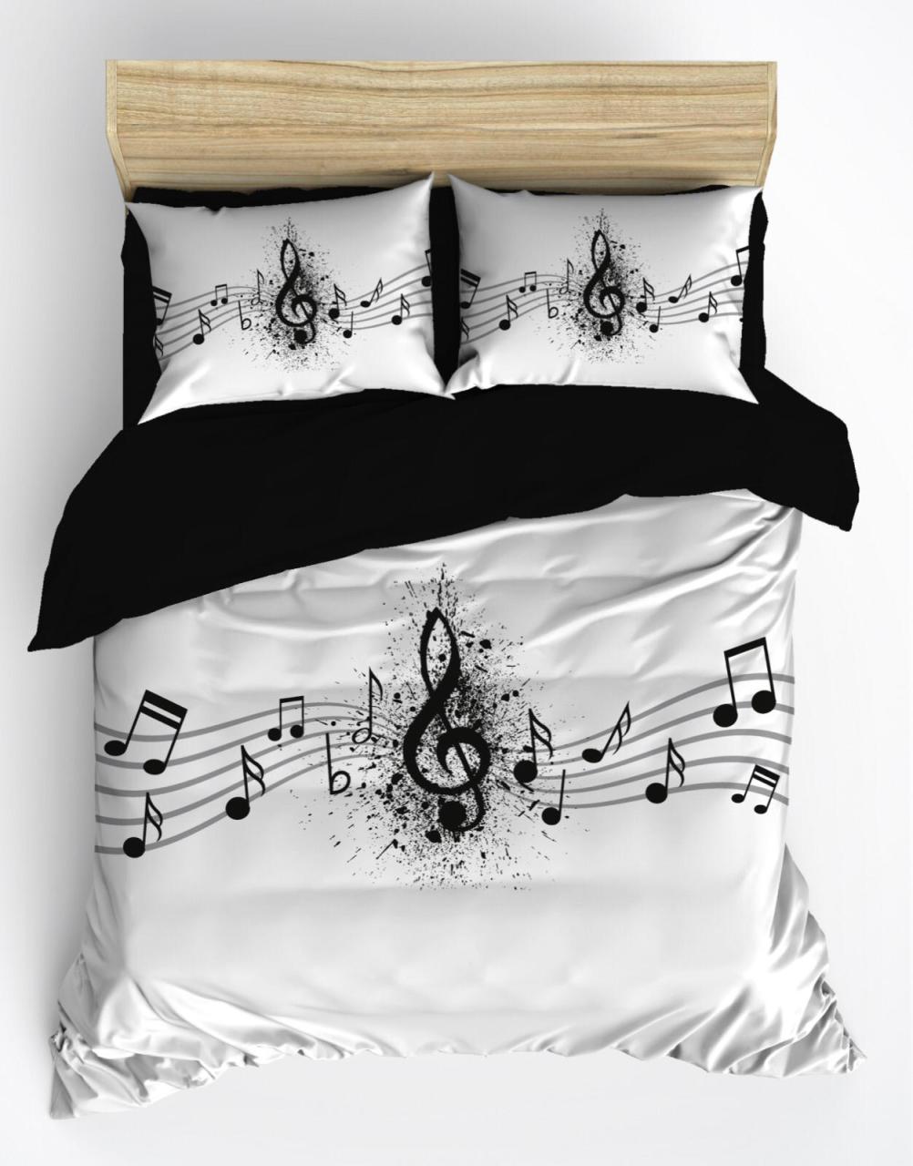 Sol Anahtar Notalar Yatak Örtüsü Tek Kişilik